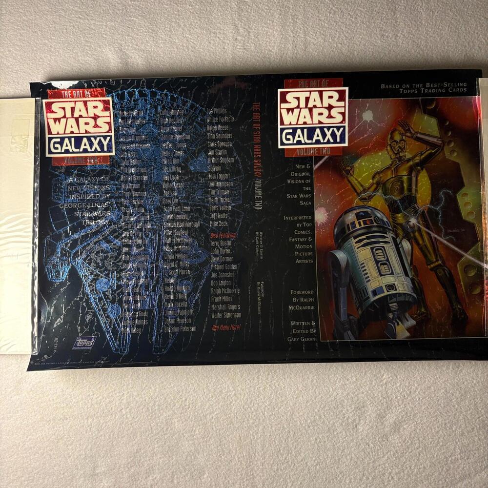 Star Wars Galaxy Vol 2 Poster Topps Chromium Art Print C3PO R2D2 Boris Vallejo